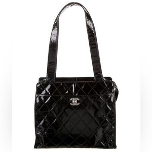 Chanel Patent Quilted Tote
